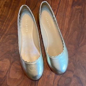 Talbots Shoes, Gold Flats, Size 7